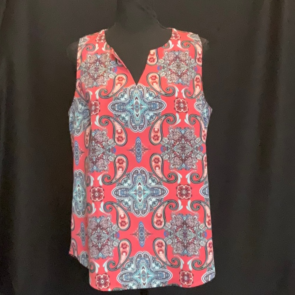 Colorful sleeveless summer top